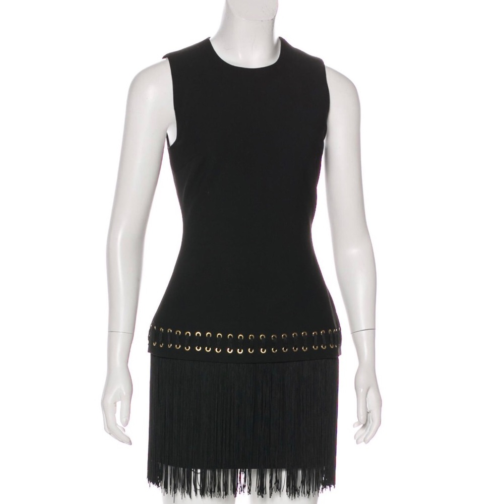 Elizabeth and James Fringe Trimmed Mini-dress